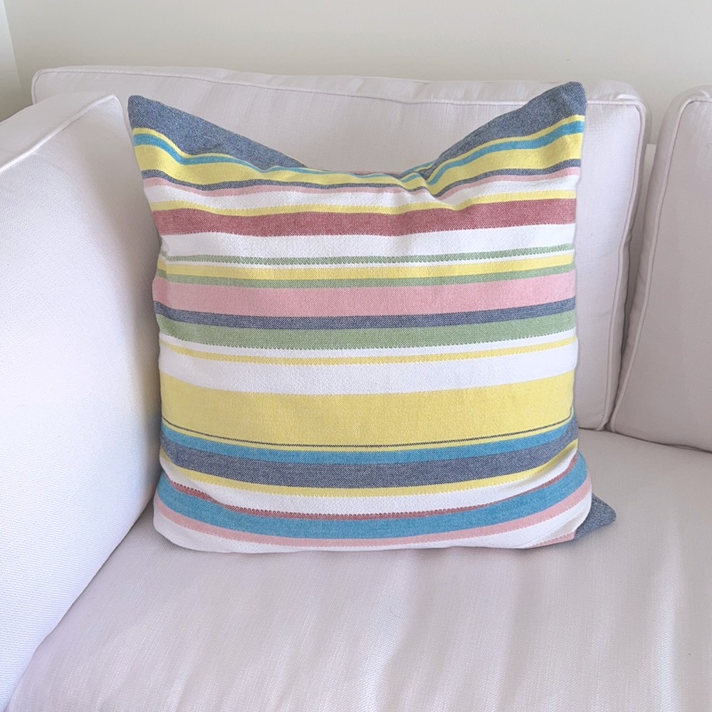EUC Pastel Pillow ~23” x 23” square